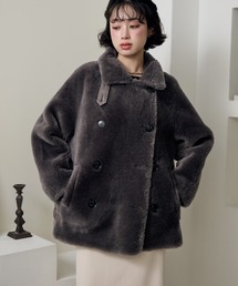 LAULEN（ローレン）の「B3 boa jacket /スタンドカラーボアミドルジャケット（その他アウター）」