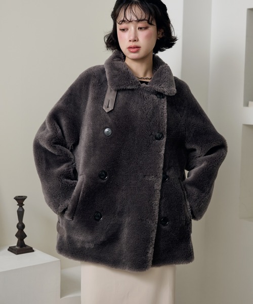 B3 boa jacket /スタンドカラーファーミドルジャケット（その他