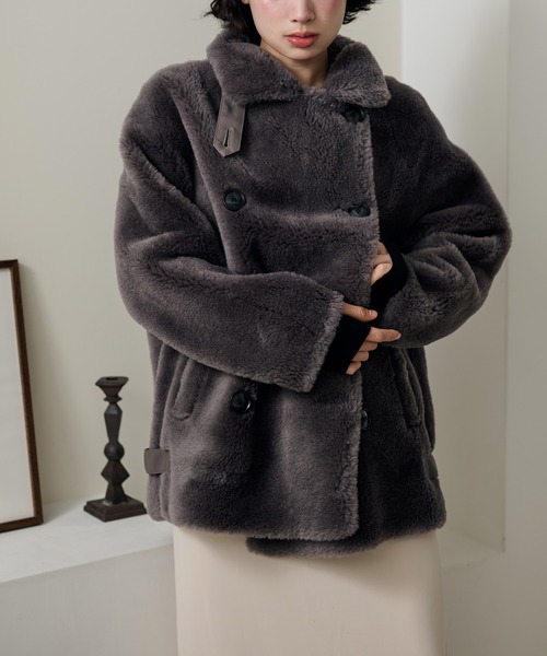 B3 boa jacket /スタンドカラーファーミドルジャケット（その他