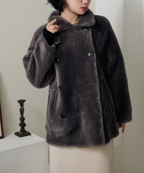 B3 boa jacket /スタンドカラーファーミドルジャケット（その他