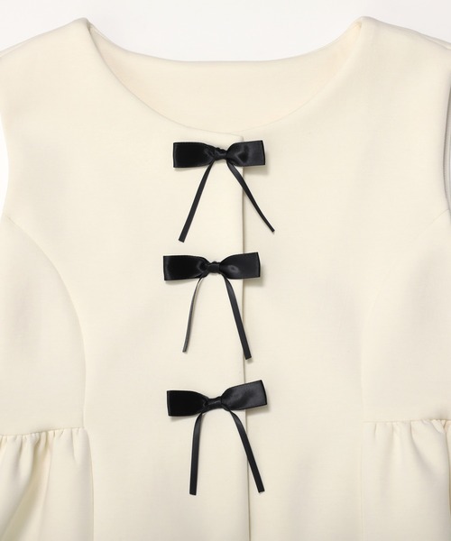 MERAKI（メラキ）の「リボンペプラムジレ（ベスト・レディース・ブラック/ホワイト・FREE）」の21枚目の写真