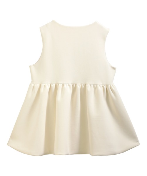 MERAKI（メラキ）の「リボンペプラムジレ（ベスト・レディース・ブラック/ホワイト・FREE）」の5枚目の写真