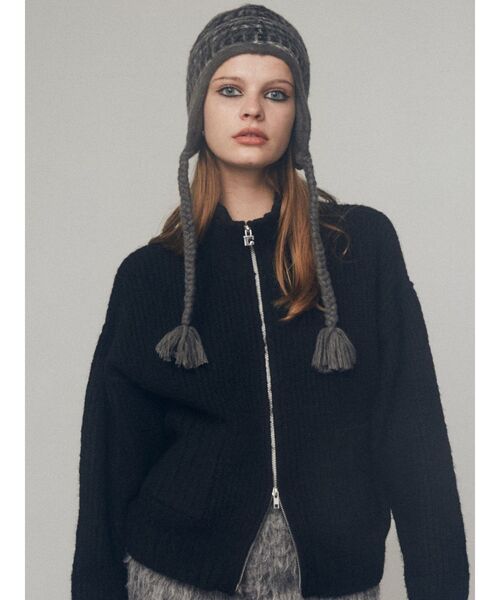 EMODA（エモダ）の「ダブルフェイスノルディックニットキャップ（ニットキャップ/ビーニー・レディース・グレー/ブラウン・FREE）」の5枚目の写真