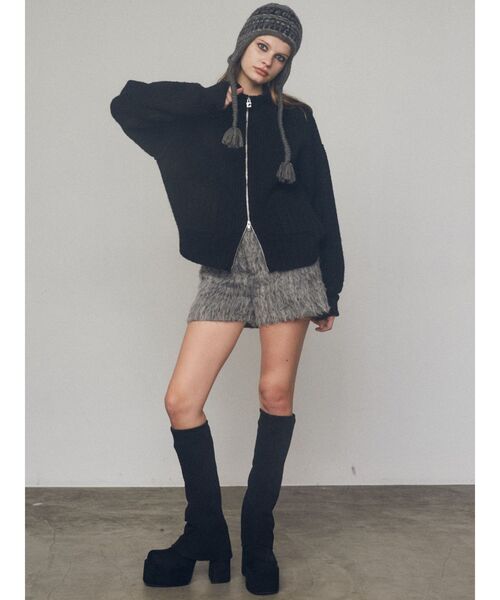 EMODA（エモダ）の「ダブルフェイスノルディックニットキャップ（ニットキャップ/ビーニー・レディース・グレー/ブラウン・FREE）」の6枚目の写真