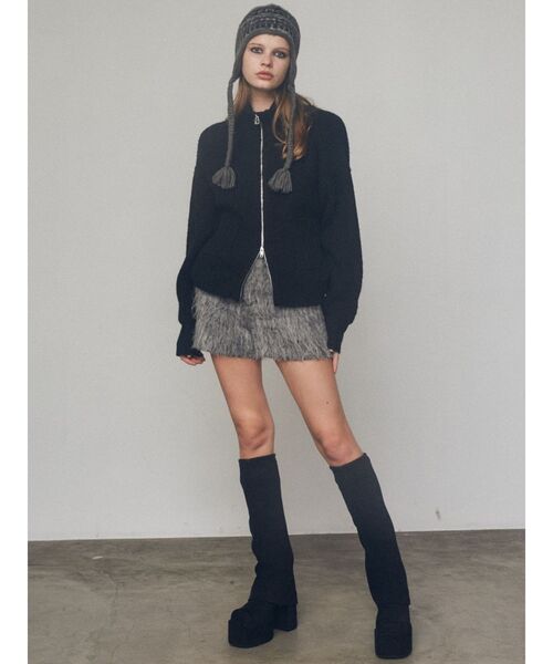 EMODA（エモダ）の「ダブルフェイスノルディックニットキャップ（ニットキャップ/ビーニー・レディース・グレー/ブラウン・FREE）」の7枚目の写真