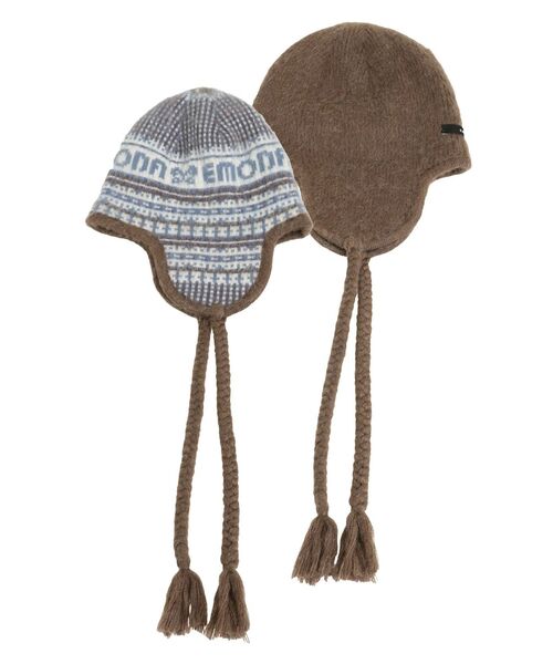 EMODA（エモダ）の「ダブルフェイスノルディックニットキャップ（ニットキャップ/ビーニー・レディース・グレー/ブラウン・FREE）」の15枚目の写真