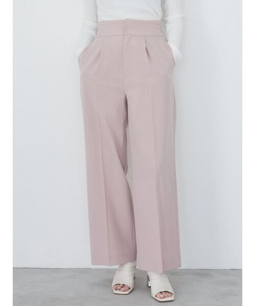 MURUA(ムルーア)の「【セットアップ対応】センプレワイドパンツ(スラックス・レディース・モカ/ライトグレー/ピンク/グレー/ブラック・1/2)」の5枚目の写真