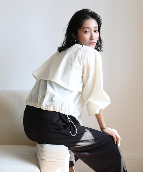 ドローストリングブルゾン/ラッシュガード