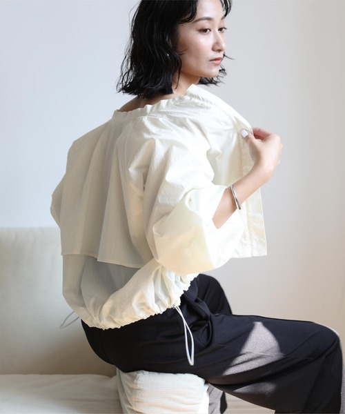 ドローストリングブルゾン/ラッシュガード