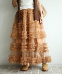 aimoha | フリルティアードチュールスカート(スカート)