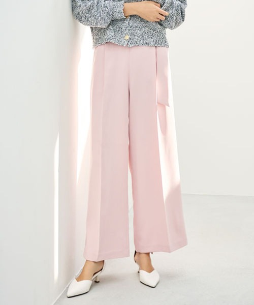Elura(エルーラ)の「マルチシーズンワイドパンツ<低身長サイズあり>/291065(その他パンツ・レディース・ライトピンク/グリーン系その他/ネイビー・FREE(S)/LARGE/MEDIUM)」の3枚目の写真
