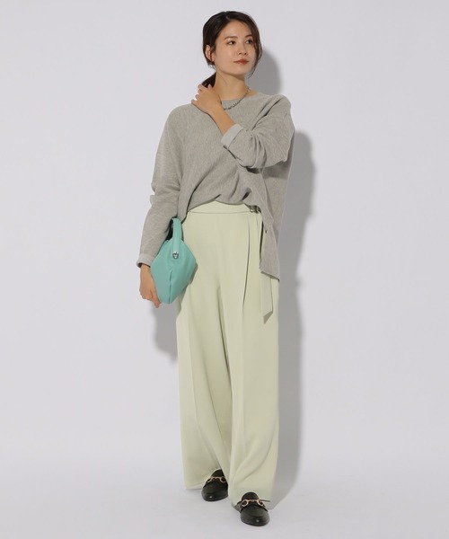 Elura(エルーラ)の「マルチシーズンワイドパンツ<低身長サイズあり>/291065(その他パンツ・レディース・ライトピンク/グリーン系その他/ネイビー・FREE(S)/LARGE/MEDIUM)」の15枚目の写真
