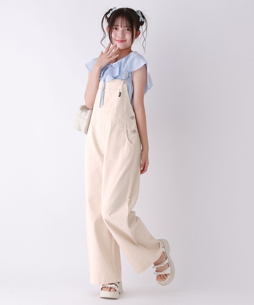 repipi armario(レピピ アルマリオ)の「デニムオーバーオール(サロペット/オーバーオール・キッズ・ブルー/ブラック/アイボリー・LARGE/MEDIUM/SMALL)」の1枚目の写真