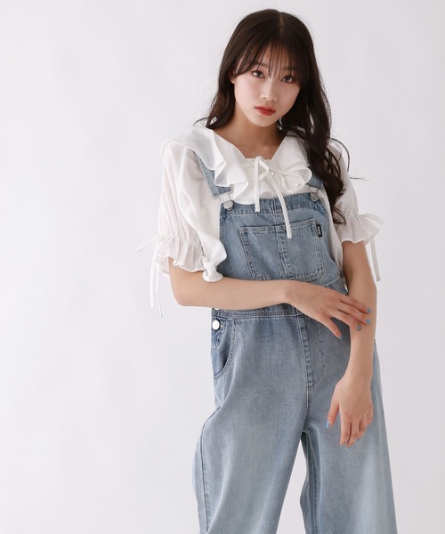 repipi armario(レピピ アルマリオ)の「デニムオーバーオール(サロペット/オーバーオール・キッズ・ブルー/ブラック/アイボリー・LARGE/MEDIUM/SMALL)」の6枚目の写真