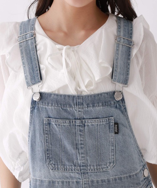 repipi armario(レピピ アルマリオ)の「デニムオーバーオール(サロペット/オーバーオール・キッズ・ブルー/ブラック/アイボリー・LARGE/MEDIUM/SMALL)」の12枚目の写真