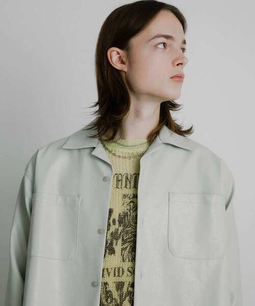 SENSE OF PLACE by URBAN RESEARCH（センスオブプレイスバイアーバンリサーチ）の「FLオープンカラールーズシャツ（シャツ/ブラウス・メンズ・チャコールグレー/ライトベージュ・MEDIUM/LARGE）」の18枚目の写真