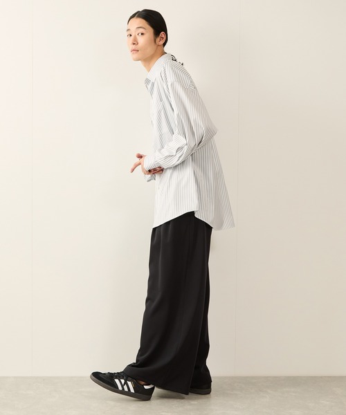 JUNRED（ジュンレッド）の「ストライプルーズシャツ（シャツ/ブラウス・メンズ・ライトグレー/サックスブルー・S/M/L）」の22枚目の写真