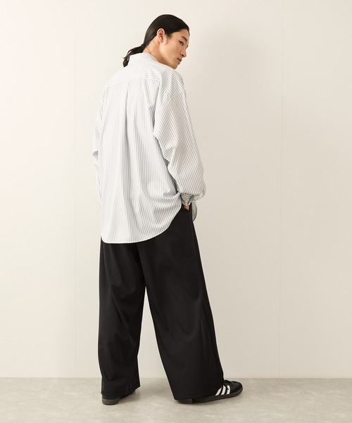 JUNRED（ジュンレッド）の「ストライプルーズシャツ（シャツ/ブラウス・メンズ・ライトグレー/サックスブルー・S/M/L）」の21枚目の写真