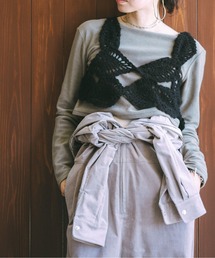 oll（オール）の「Leaf ribbon bustier（ベスト）」