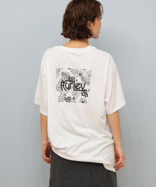 Hurley ハーレー 半袖 Tシャツ レディース バックプリント ハイビスカス ボックスロゴ ショートスリーブティー WCSS251055 Hurley/ハーレー ハイビスカス/ボックスロゴ/ショートスリーブ
