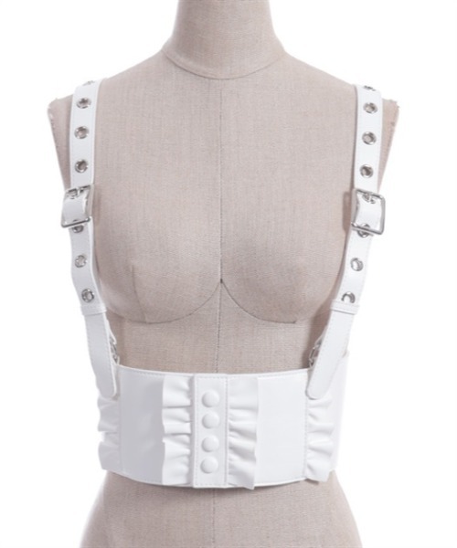 axes femme POETIQUE（アクシーズファムポエティック）の「レースアップハーネスベルト（ベルト・レディース・ホワイト/ブラック・FREE）」の8枚目の写真