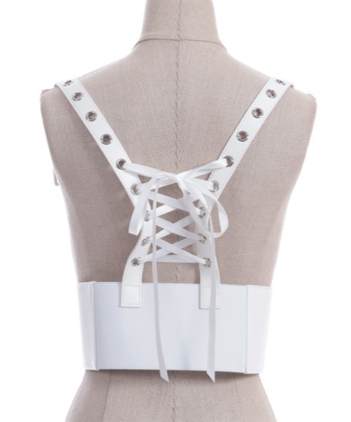 axes femme POETIQUE（アクシーズファムポエティック）の「レースアップハーネスベルト（ベルト・レディース・ホワイト/ブラック・FREE）」の10枚目の写真