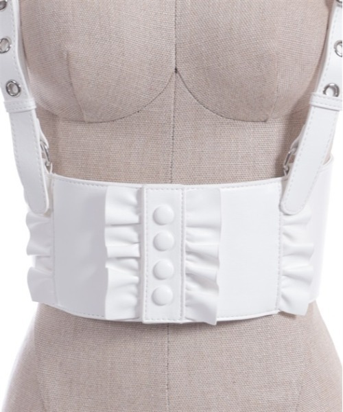 axes femme POETIQUE（アクシーズファムポエティック）の「レースアップハーネスベルト（ベルト・レディース・ホワイト/ブラック・FREE）」の11枚目の写真