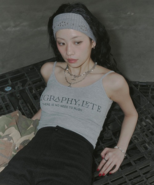 DTYYPE(ドタイプ)の「カップ付きフロントフォントリブキャミソール(キャミソール・レディース・グレー/ブラック/レッド・FREE)」の11枚目の写真