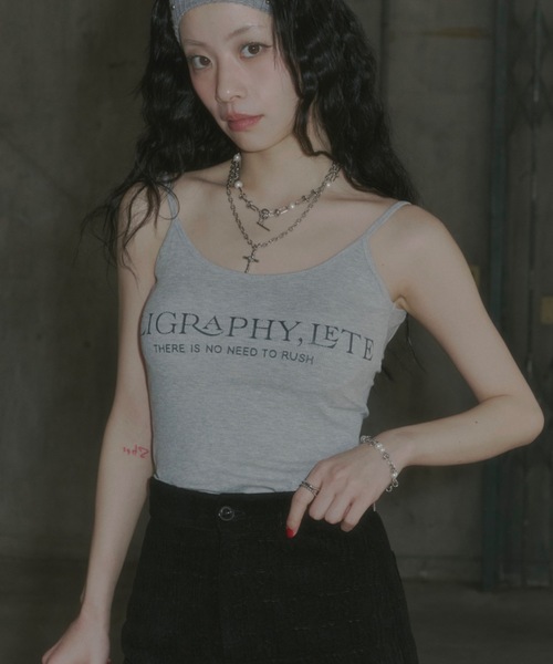 DTYYPE(ドタイプ)の「カップ付きフロントフォントリブキャミソール(キャミソール・レディース・グレー/ブラック/レッド・FREE)」の15枚目の写真