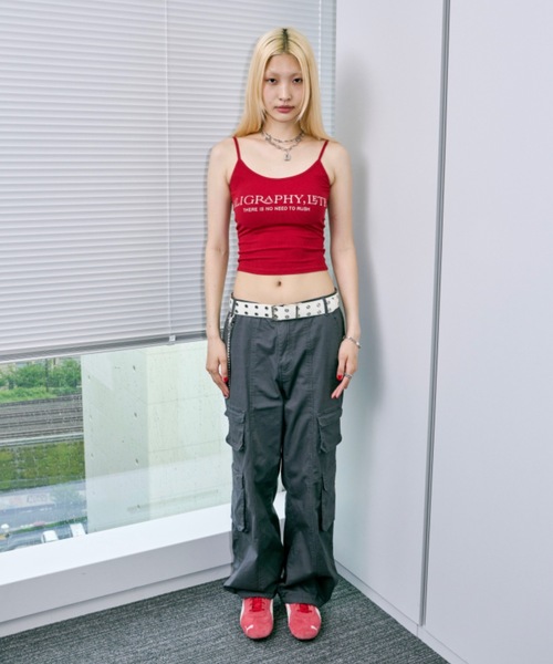 DTYYPE(ドタイプ)の「カップ付きフロントフォントリブキャミソール(キャミソール・レディース・グレー/ブラック/レッド・FREE)」の20枚目の写真