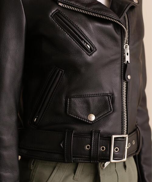 schott(ショット)の「Schott/ショット/218W WOMENS LAMB ONESTAR RIDERS/ラム ワンスター ライダース(ライダースジャケット・メンズ・ブラック・XS/S/M/L)」の7枚目の写真