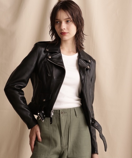 Schott/ショット/218W WOMENS LAMB ONESTAR RIDERS/ラム ワンスター