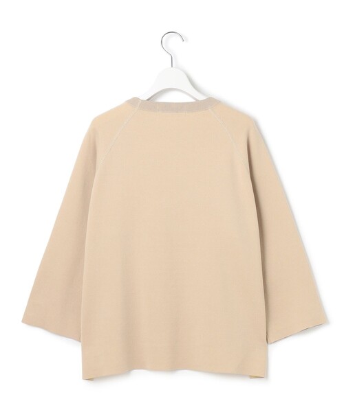23区 L(ニジュウサンクオオキイサイズ)の「【洗える】バイカラー リターンスリーブ ニット(ニット/セーター・レディース・ベージュ系/レッド系/ネイビー系・44/46)」の11枚目の写真