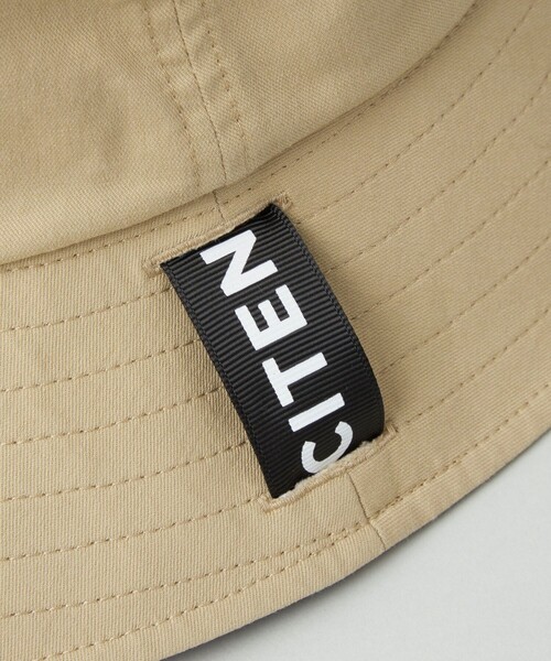 CITEN(シテン)の「<CITEN>エッセンシャルロゴテープハット(ハット・レディース・ベージュ/ブラック・FREE)」の4枚目の写真