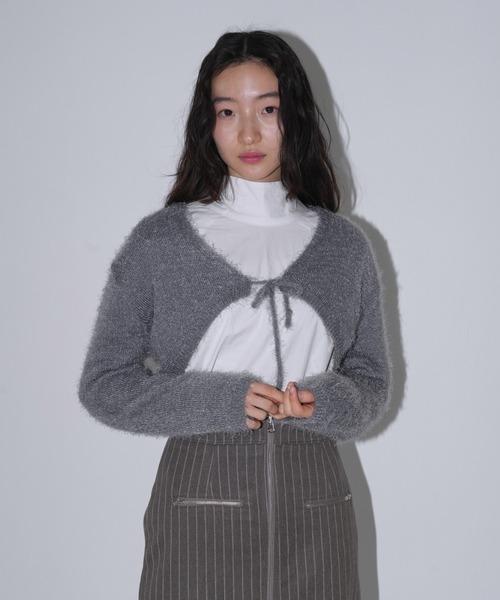 ニットボレロ ショート丈 レイヤード（カーディガン/ボレロ）｜Uenui