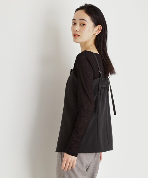 THE SHOP TK (ザ ショップ ティーケー )の「麻調キャミビスチェ【洗濯機OK】(タンクトップ・レディース・ベージュ/ダークブラウン/ブラック・12/13)」の21枚目の写真