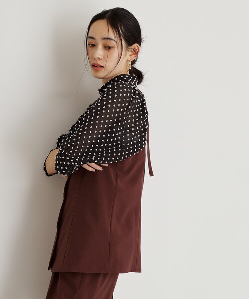 THE SHOP TK (ザ ショップ ティーケー )の「麻調キャミビスチェ【洗濯機OK】(タンクトップ・レディース・ベージュ/ダークブラウン/ブラック・12/13)」の18枚目の写真
