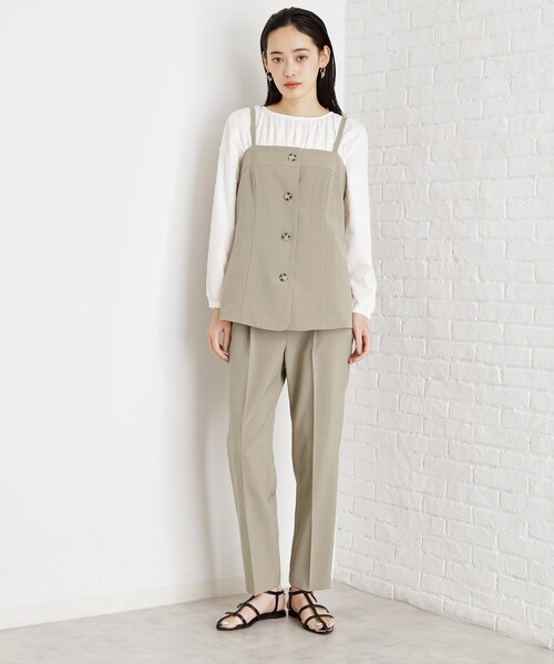 THE SHOP TK (ザ ショップ ティーケー )の「麻調キャミビスチェ【洗濯機OK】(タンクトップ・レディース・ベージュ/ダークブラウン/ブラック・12/13)」の13枚目の写真