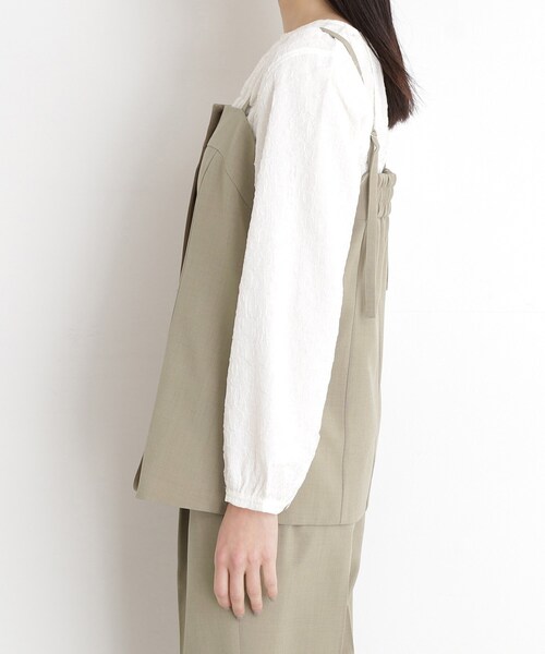 THE SHOP TK (ザ ショップ ティーケー )の「麻調キャミビスチェ【洗濯機OK】(タンクトップ・レディース・ベージュ/ダークブラウン/ブラック・12/13)」の9枚目の写真
