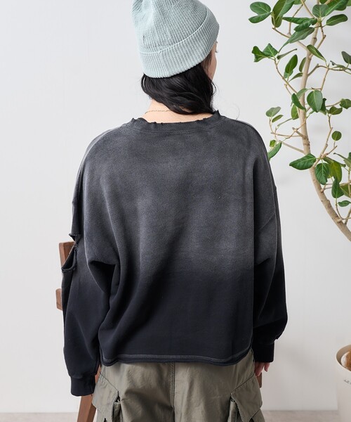 FREAK'S STORE(フリークスストア)の「パウダーブリーチ カットアウトスウェット(スウェット・レディース・ブラック/サックスブルー・フリ-)」の22枚目の写真