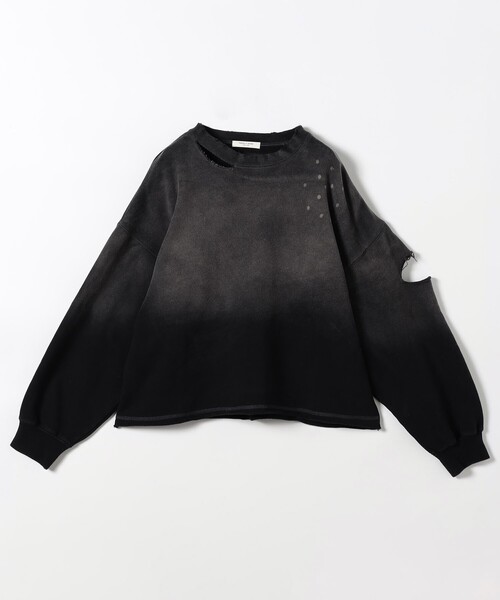 FREAK'S STORE(フリークスストア)の「パウダーブリーチ カットアウトスウェット(スウェット・レディース・ブラック/サックスブルー・フリ-)」の8枚目の写真