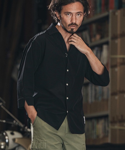 ms5986-cool stretch hook 3-4 sleeve shirts 7分袖シャツ