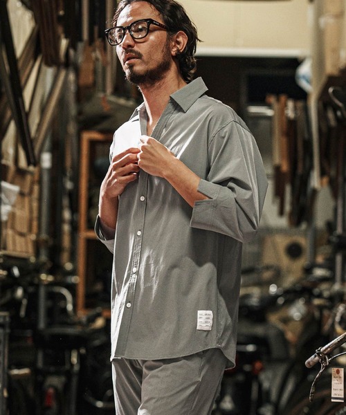 wjk reluxe(ダブルジェーケーリラックス)の「ms5986-cool stretch hook 3-4 sleeve shirts 7分袖シャツ(シャツ/ブラウス・メンズ・ホワイト/ブラック/グレー系その他・M/L/S)」の12枚目の写真