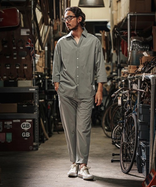 wjk reluxe(ダブルジェーケーリラックス)の「ms5986-cool stretch hook 3-4 sleeve shirts 7分袖シャツ(シャツ/ブラウス・メンズ・ホワイト/ブラック/グレー系その他・M/L/S)」の14枚目の写真
