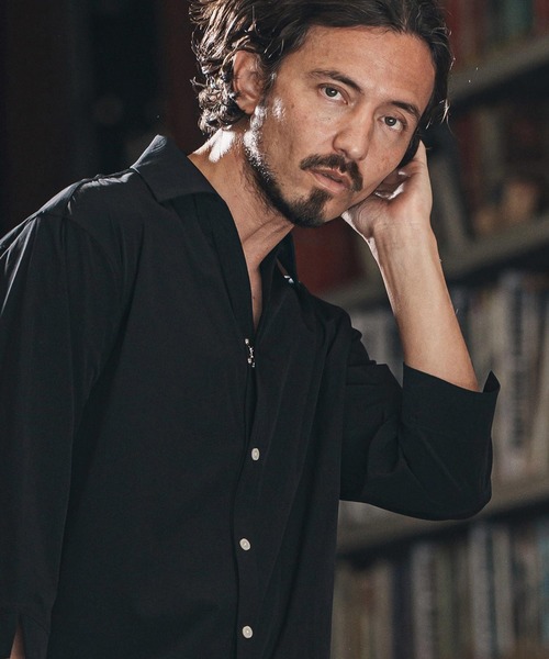 wjk reluxe(ダブルジェーケーリラックス)の「ms5986-cool stretch hook 3-4 sleeve shirts 7分袖シャツ(シャツ/ブラウス・メンズ・ホワイト/ブラック/グレー系その他・M/L/S)」の15枚目の写真
