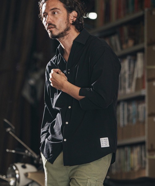 wjk reluxe(ダブルジェーケーリラックス)の「ms5986-cool stretch hook 3-4 sleeve shirts 7分袖シャツ(シャツ/ブラウス・メンズ・ホワイト/ブラック/グレー系その他・M/L/S)」の16枚目の写真