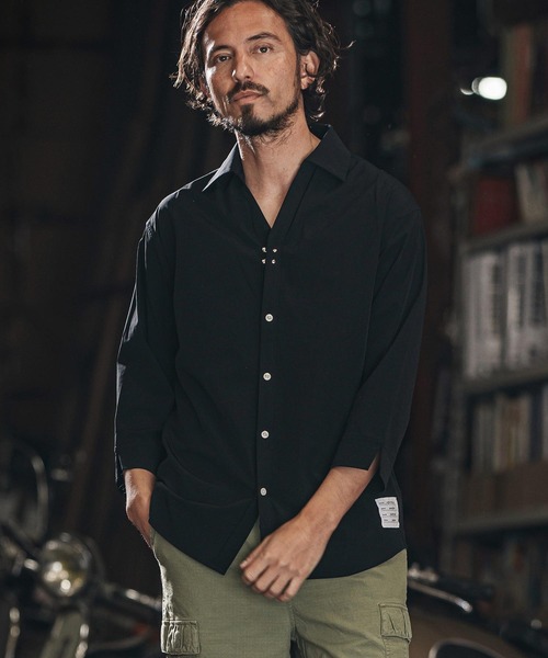 wjk reluxe(ダブルジェーケーリラックス)の「ms5986-cool stretch hook 3-4 sleeve shirts 7分袖シャツ(シャツ/ブラウス・メンズ・ホワイト/ブラック/グレー系その他・M/L/S)」の17枚目の写真