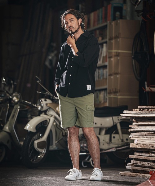 wjk reluxe(ダブルジェーケーリラックス)の「ms5986-cool stretch hook 3-4 sleeve shirts 7分袖シャツ(シャツ/ブラウス・メンズ・ホワイト/ブラック/グレー系その他・M/L/S)」の18枚目の写真