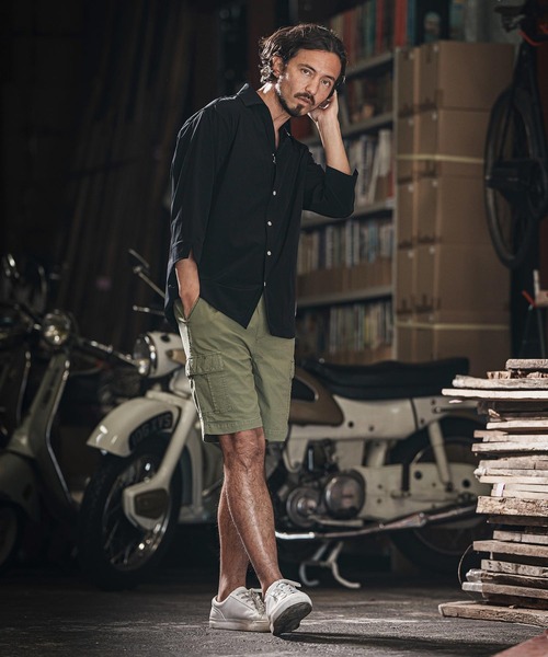 wjk reluxe(ダブルジェーケーリラックス)の「ms5986-cool stretch hook 3-4 sleeve shirts 7分袖シャツ(シャツ/ブラウス・メンズ・ホワイト/ブラック/グレー系その他・M/L/S)」の19枚目の写真