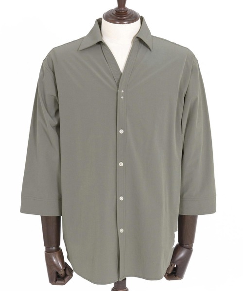 wjk reluxe(ダブルジェーケーリラックス)の「ms5986-cool stretch hook 3-4 sleeve shirts 7分袖シャツ(シャツ/ブラウス・メンズ・ホワイト/ブラック/グレー系その他・M/L/S)」の20枚目の写真